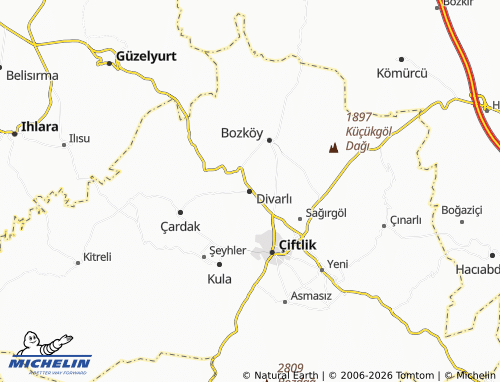 Mappa MICHELIN Divarlı - ViaMichelin