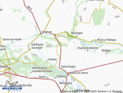 MICHELIN Étrelles-sur-Aube map - ViaMichelin