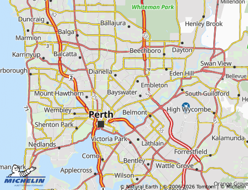 Mapa MICHELIN Inglewood - ViaMichelin