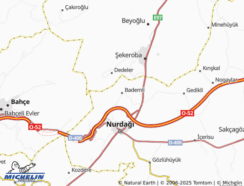 MICHELIN Bademli map - ViaMichelin