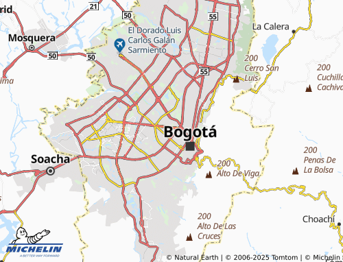 MICHELIN Cundinamarca map - ViaMichelin