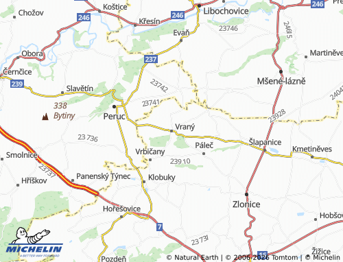 Mappa MICHELIN Vraný - ViaMichelin