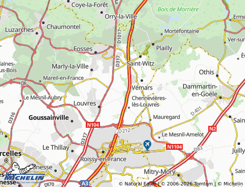 MICHELIN Villeron map - ViaMichelin