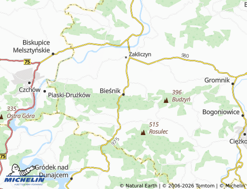Mapa MICHELIN Bieśnik - ViaMichelin