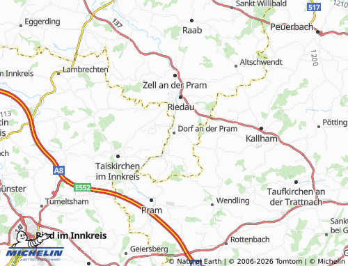 MICHELIN Dorf an der Pram map - ViaMichelin