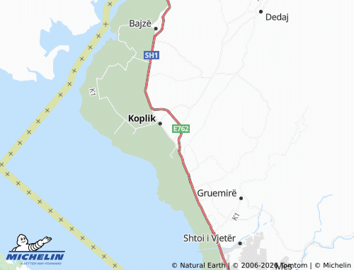 MICHELIN Bogiç-Palvar map - ViaMichelin