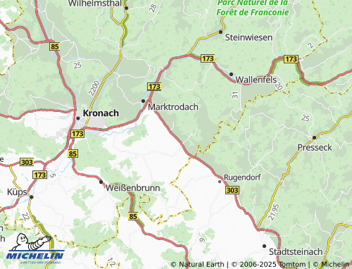 MICHELIN Waldbuch map - ViaMichelin