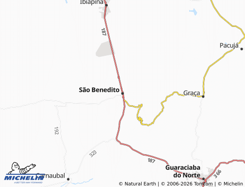 Mapa MICHELIN São Benedito - ViaMichelin