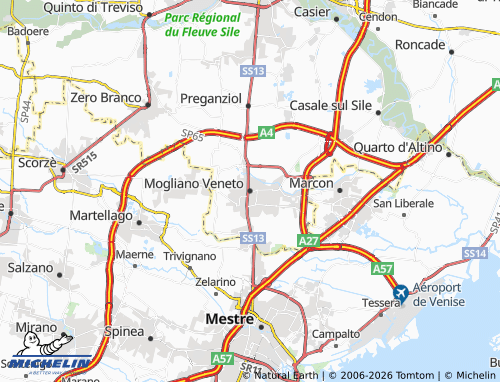 Mapa MICHELIN Mogliano Veneto - ViaMichelin