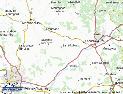 Carte MICHELIN Saint-Aubin - ViaMichelin