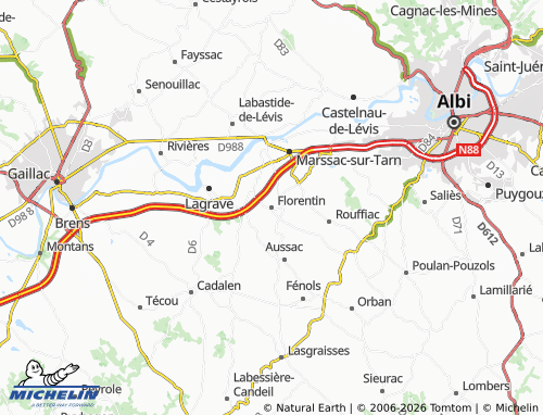 MICHELIN Florentin map - ViaMichelin