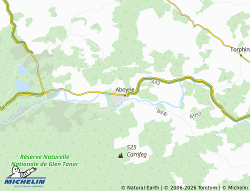 Carte MICHELIN Aboyne - ViaMichelin