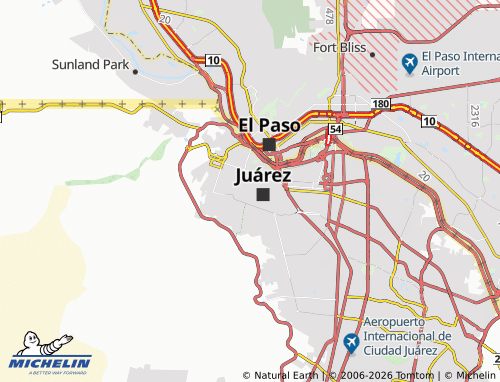 Mappa MICHELIN Nuevo México - ViaMichelin