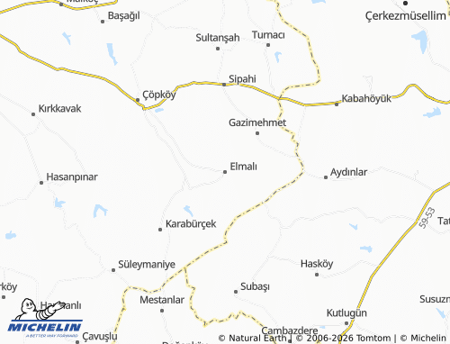 Mappa MICHELIN Elmalı - ViaMichelin