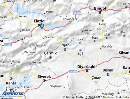 MICHELIN Ergani map - ViaMichelin