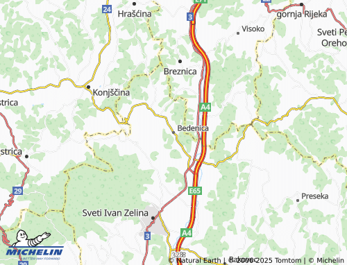 MICHELIN Bedenica map - ViaMichelin