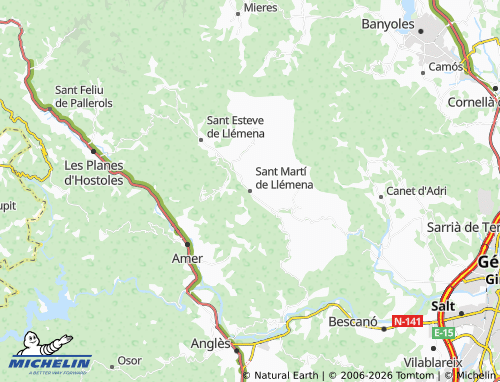 MICHELIN-Landkarte Sant Martí de Llémena - ViaMichelin