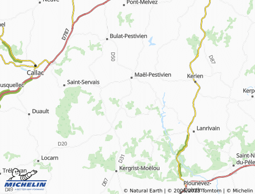 MICHELIN Kermorvan map - ViaMichelin