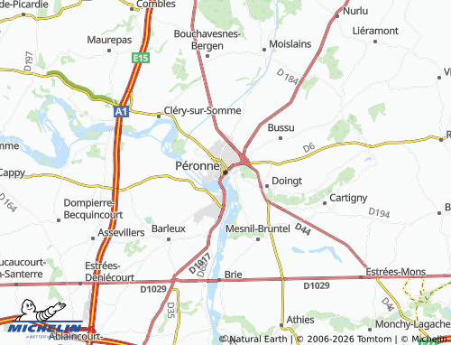 Mappa MICHELIN Péronne - ViaMichelin