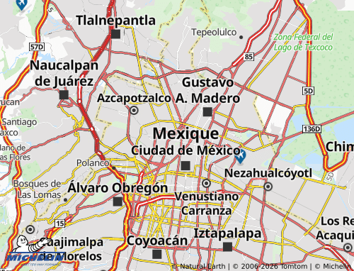 Mapa MICHELIN San Simón Tolnáhuac - ViaMichelin