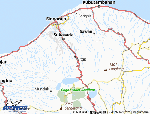 Carte MICHELIN Gitgit - ViaMichelin
