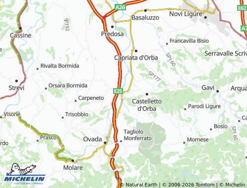 Carte MICHELIN Silvano d'Orba - ViaMichelin