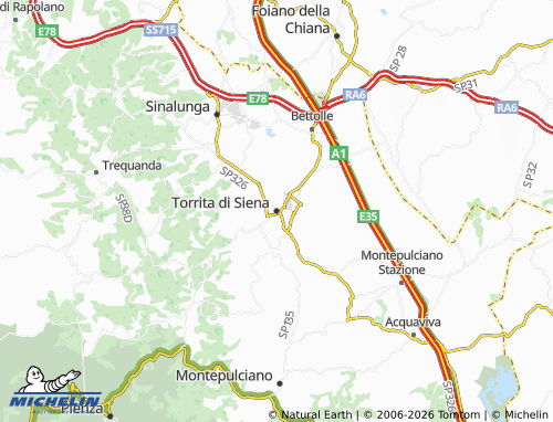 Mappa MICHELIN Torrita di Siena - ViaMichelin