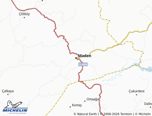 MICHELIN Maden map - ViaMichelin
