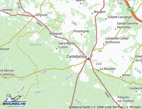 MICHELIN Beauziac map - ViaMichelin
