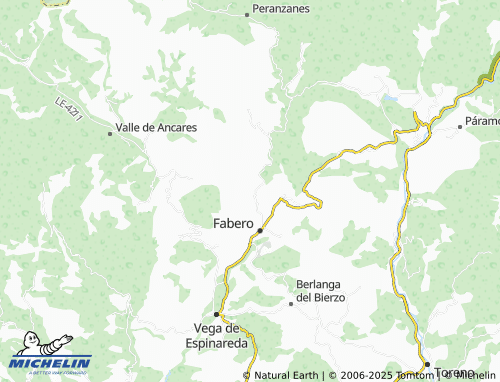 MICHELIN Bárcena de la Abadía map - ViaMichelin