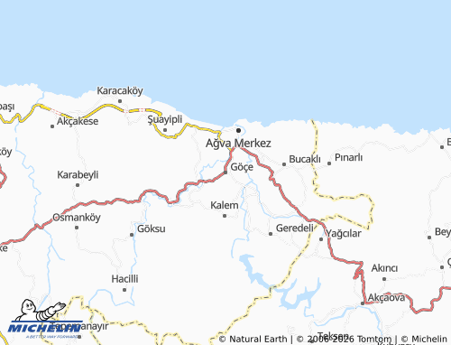 MICHELIN Göçe map - ViaMichelin