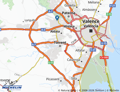 MICHELIN Torrent map - ViaMichelin