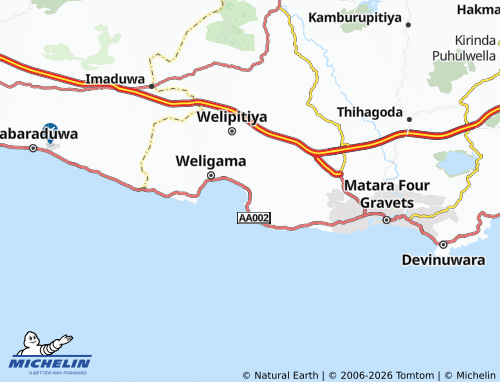 Carte MICHELIN Polwathumodara - ViaMichelin