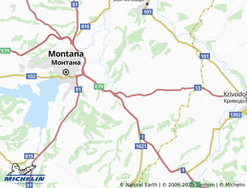 MICHELIN Krapchene map - ViaMichelin