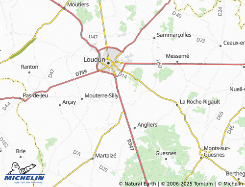 Carte MICHELIN Nouzilly - ViaMichelin