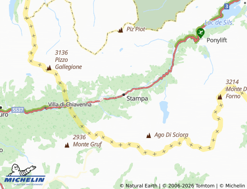 MICHELIN Stampa map - ViaMichelin