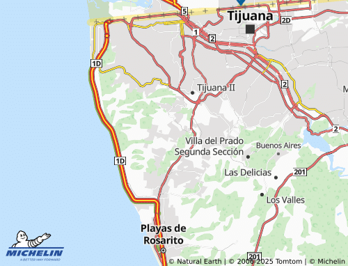 MICHELIN Las Villas Tijuana map - ViaMichelin