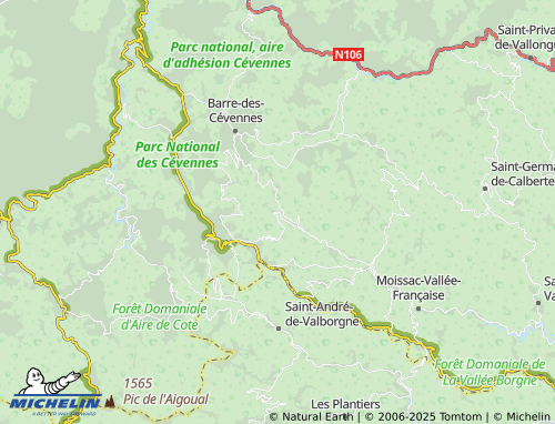 MICHELIN Molezon map - ViaMichelin