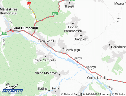 Mapa MICHELIN Berchișești - ViaMichelin