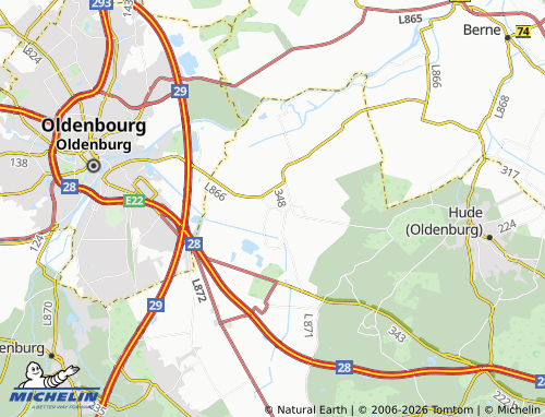 MICHELIN Wüsting map - ViaMichelin