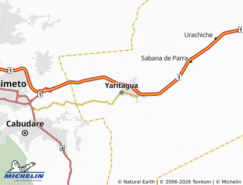 Mappa MICHELIN Yaritagua - ViaMichelin
