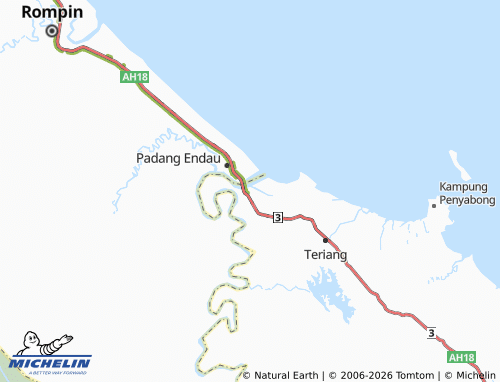 MICHELIN-Landkarte Padang Endau - ViaMichelin