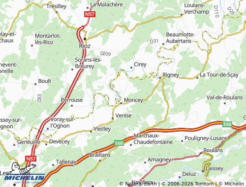Mappa MICHELIN Thurey-le-Mont - ViaMichelin