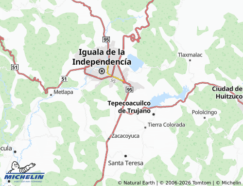 MICHELIN-Landkarte René Juárez Cisneros - ViaMichelin