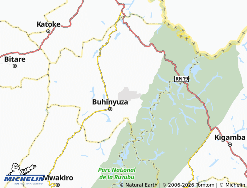 Mappa MICHELIN Nyanza - ViaMichelin