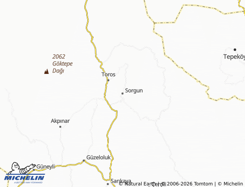 MICHELIN Sorgun map - ViaMichelin