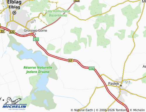 MICHELIN Myślęcin map - ViaMichelin