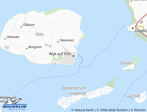 MICHELIN Wyk Auf Föhr map - ViaMichelin