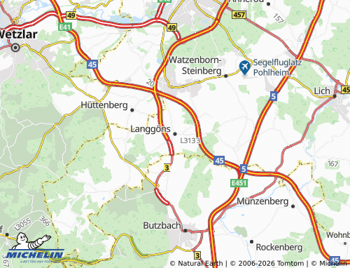 MICHELIN Langgöns map - ViaMichelin
