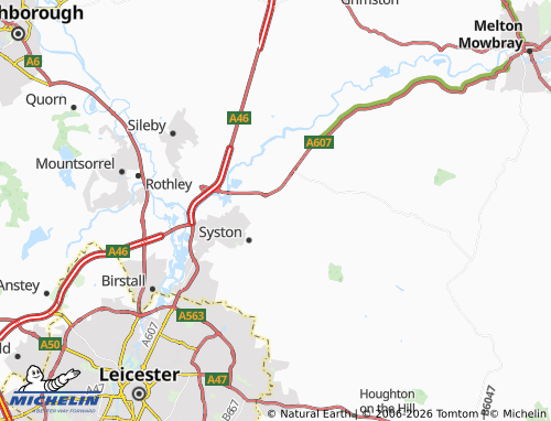 Carte MICHELIN Queniborough - ViaMichelin